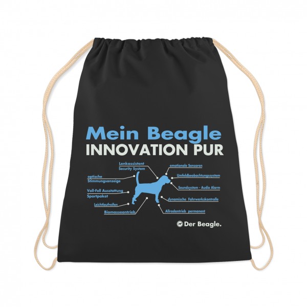 Beagle Turnbeutel Innovation Hundemotiv English Beagel Schwarz