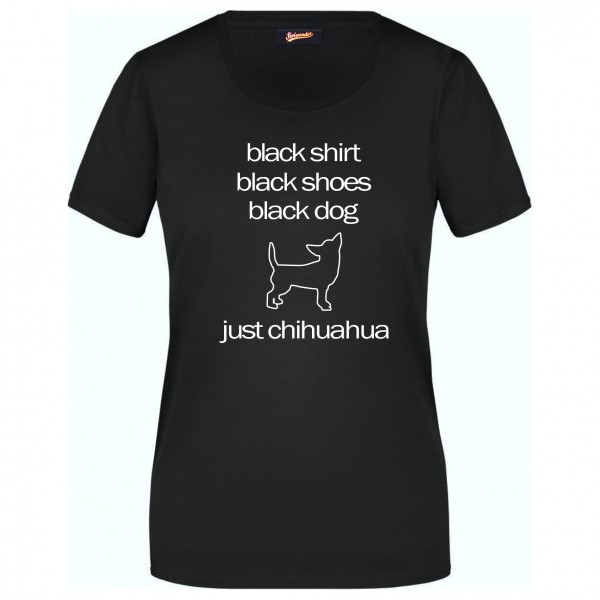 Chihuahua Black Dog Unisex T-Shirt Hundemotiv Chi Chis Schiwawa