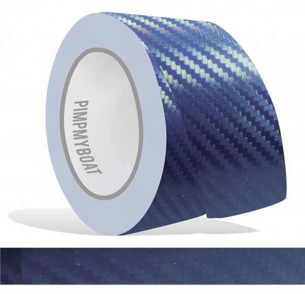 Zierstreifen marine blau navy glanz carbon in in 10 m Länge für Auto Boot Klebeband Dekorstreifen Tuningstreifen Autofolie Siviwonder