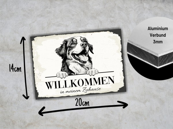 Hundeschild Willkommen Zuhause Berner Sennenhund Sennen Schild