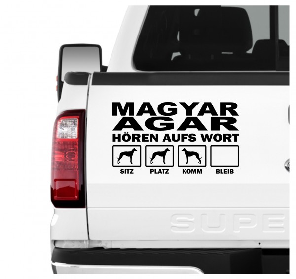 Maygar Agar Hört aufs Wort Hunde Aufkleber Sticker Autoaufkleber Wandtattoo Tattoo