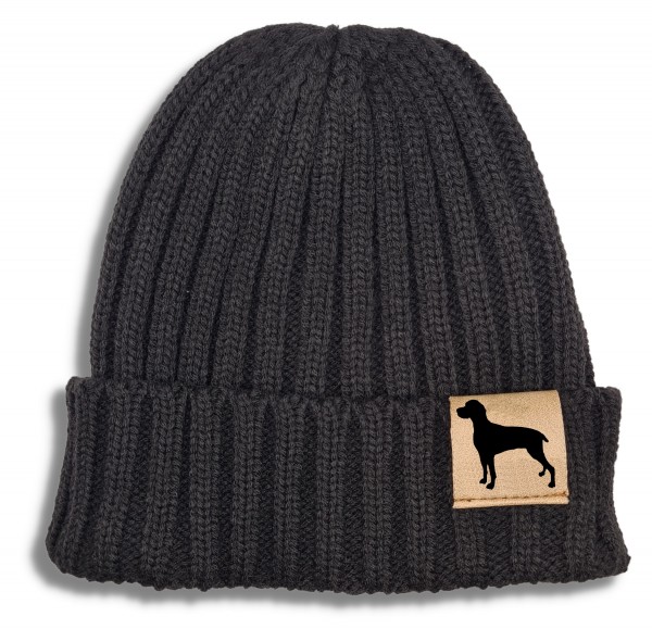 Strickmütze "Weimaraner Weim" Beanie Mütze Urban Witzig Spruch Warm Winter Herbst Farben