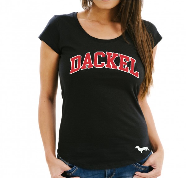 Dackel Damen T-Shirt Extreme Hundemotiv Dachshund Teckel Wiener Dog