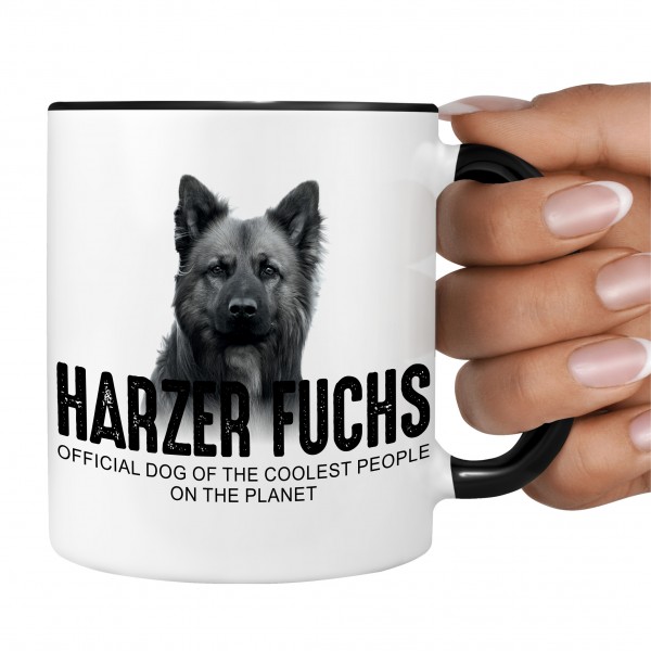Harzer Fuchs Altdeutscher Hütehund Dog Tasse Kaffeetasse Kaffeebecher happy Design by Siviwonder