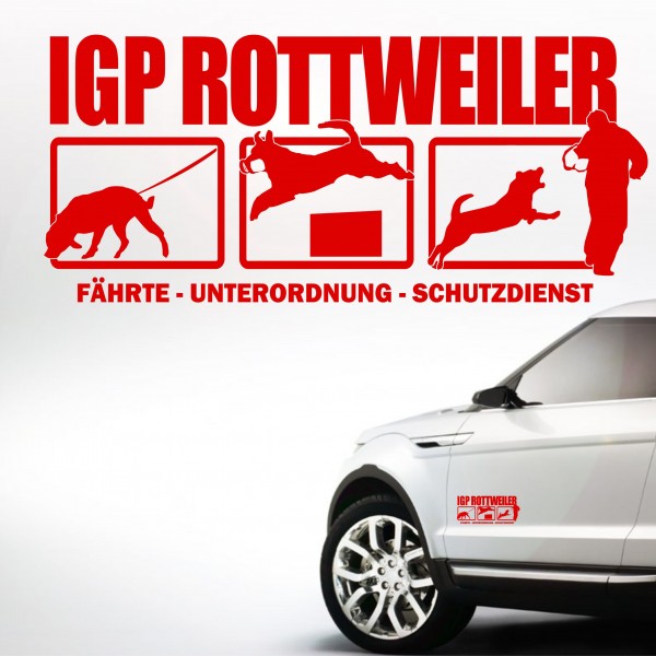 Aufkleber Hundemotiv Rasse IGP IPO Begleithund Prüfung Internationale Prüfungsordnung Gebrauchshudeprüfung Fährte Schutzdi