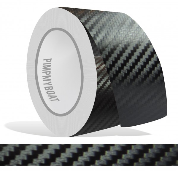 Zierstreifen schwarz black glanz carbon in in 10 m Länge für Auto Boot Klebeband Dekorstreifen Tuningstreifen Autofolie Siviwonder