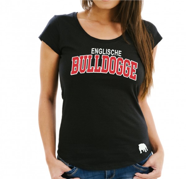 Englische Bulldogge Damen T-Shirt Extreme Hundemotiv Bully English Bulldog