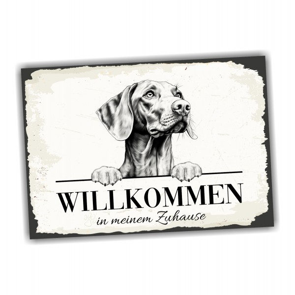 Magyar Vizsla Hundeschild Willkommen Zuhause Magyar Vizsla Schild Achtung Spruch