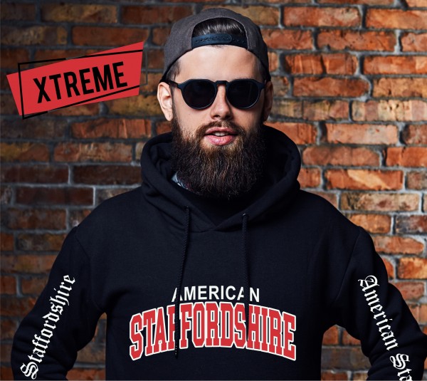 American Staffordshire Terrier USA AmStaff Pit Bull Terrier Dog Hoodie Unisex Sweatshirt Extreme Hundemotiv