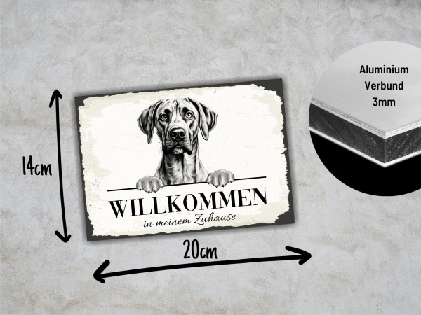 Hundeschild Willkommen Zuhause Plott Hound Schild Achtung Spruch