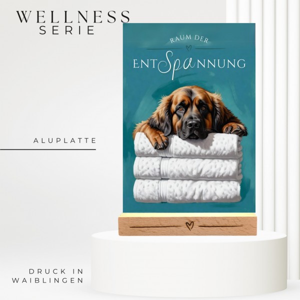 Hundeschild Deko Badezimmer Wellness Leonberger Leo Schild Spruch