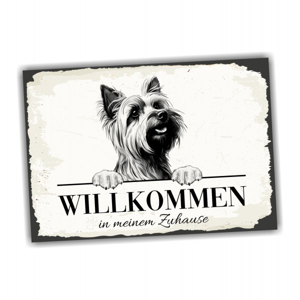 Hundeschild Willkommen Zuhause Yorkshire Terrier Yorkie