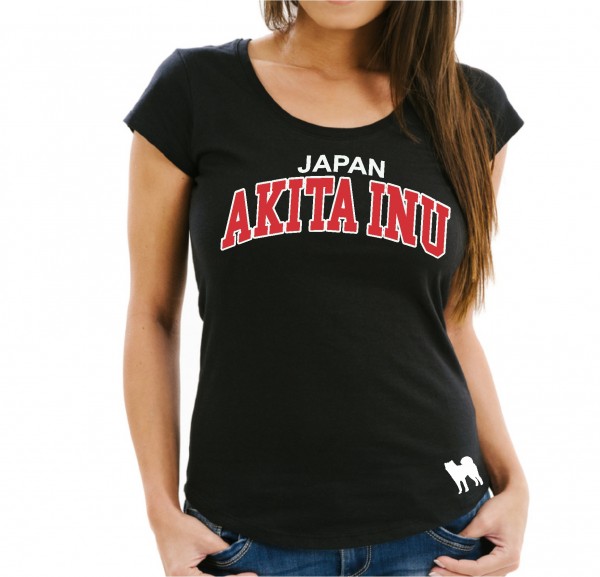 Akita Inu Damen T-Shirt Extreme Hundemotiv Japan Small Japanese Dog