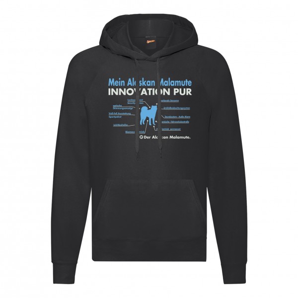 Alaskan Malamute Sweatshirt Innovation Hoodie Hundemotiv Mally Mal Dog Schwarz