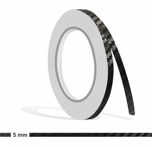 Zierstreifen schwarz black glanz carbon in in 10 m Länge für Auto Boot Klebeband Dekorstreifen Tuningstreifen Autofolie Siviwonder