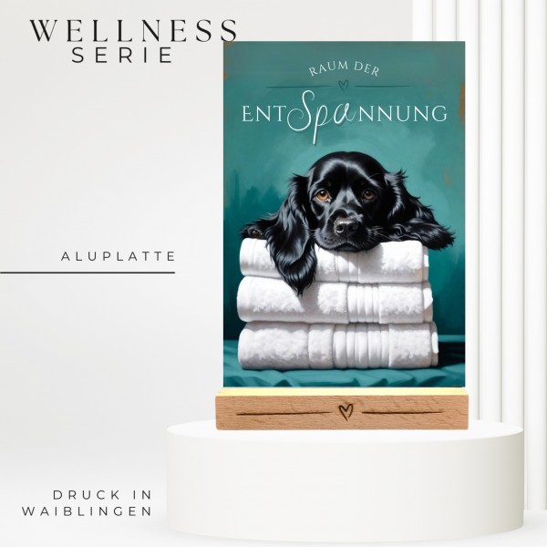 Hundeschild Deko Badezimmer Wellness Cocker Spaniel Schild Spruch