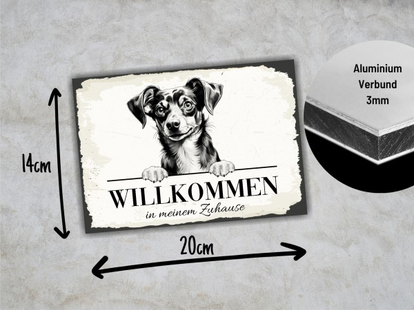 Hundeschild Willkommen Zuhause Chiweenie Schild Achtung Spruch
