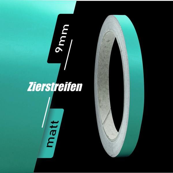 Zierstreifen Matt türkis wasser blau 9mm in in 10 m Länge für Auto Boot Klebeband Dekorstreifen Tuningstreifen Autofolie Siviwonder