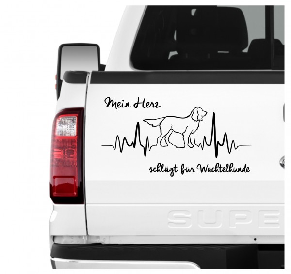 Deutscher Wachtelhund Wachtel Heidewachtel Hundeaufkleber Herz AUTOAUFKLEBER Aufkleber