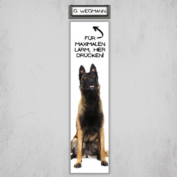 Malinois Belgian Mali Belgischer Schäferhund Berger Belge Dog Türschild Warnschild Hundeschild Schildr happy Design by Siviwonder