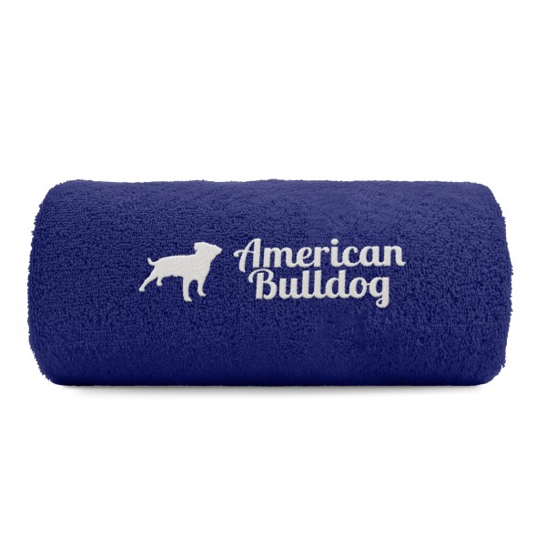American Bulldog Handtuch Pfoten Hundemotiv Stickerei Deluxe
