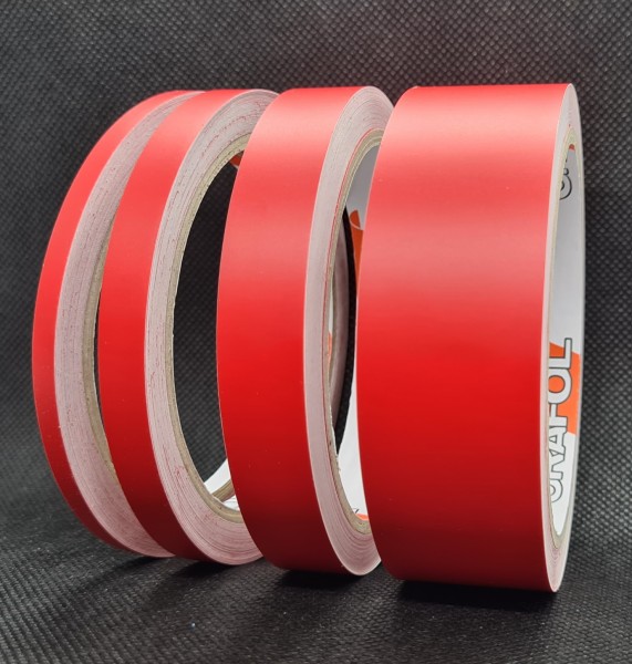 Zierstreifen Matt rot feuerrot verkehrsrot 5mm in in 10 m Länge für Auto Boot Klebeband Dekorstreifen Tuningstreifen Autofolie Siviwonder