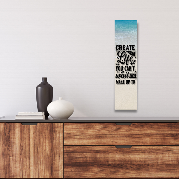 Create The Life Schild Strand Wellen Spruch Türschild Warnschild Metallschild Ocean Sea