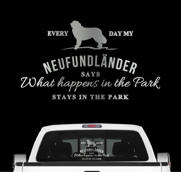 Neufundländer Vintage Hundeaufkleber Hundemotiv Auto Folie Newfoundland Neufi