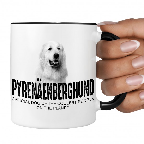 Pyrenäenberghund Patou Chien de Montagne des Pyrénées Dog Tasse Kaffeetasse Kaffeebecher happy Design by Siviwonder