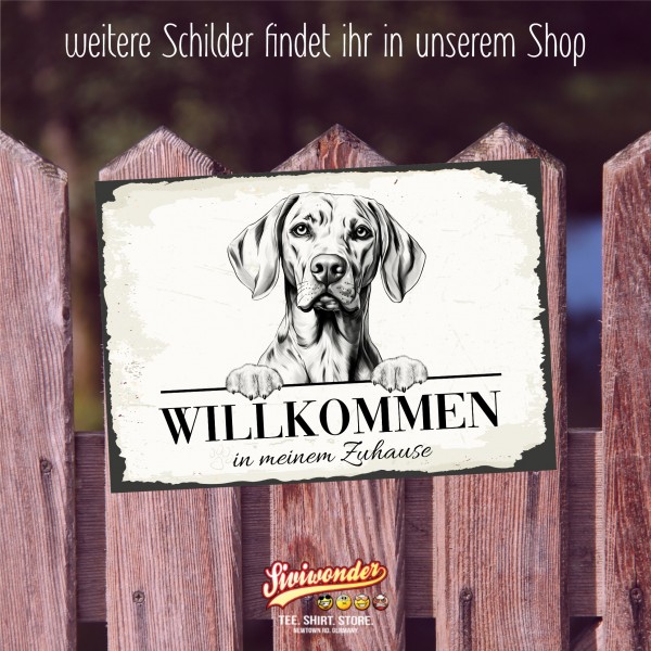 Magyar Vizsla Hundeschild Willkommen Zuhause Magyar Vizsla Schild Achtung Spruch