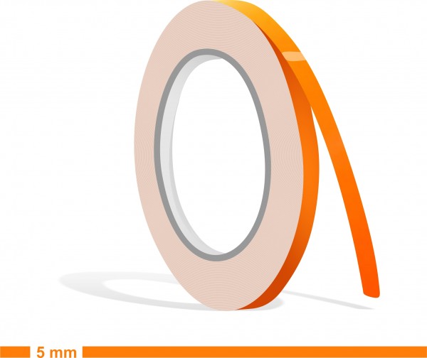 Zierstreifen neon orange - neonorange fluor in in 10 m Länge für Auto Boot Klebeband Dekorstreifen Tuningstreifen Autofolie Siviwonder