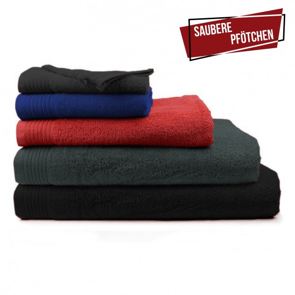 Handtuch Pfoten Hundemotiv Stickerei Deluxe