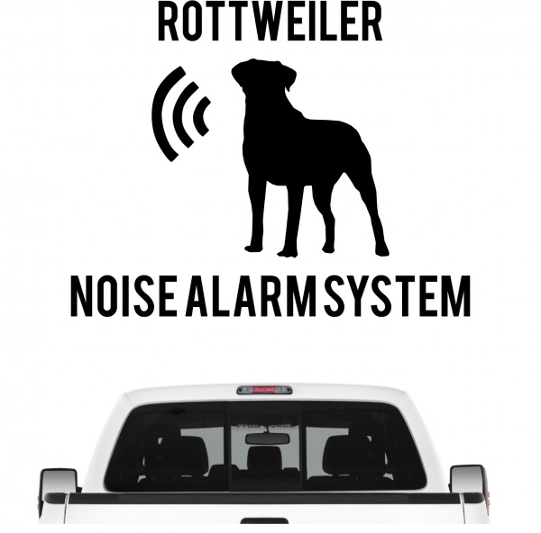 Rottweiler Noise Alarmsystem Auto Aufkleber Hund Folie Wandtattoo Tattoo Sticker Rottie Rotty Rott
