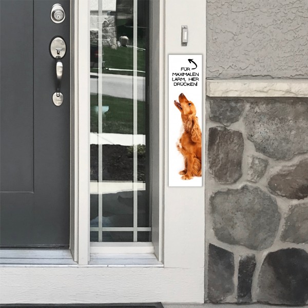 Cocker Spaniel Cockie Spanier English Dog Türschild Warnschild Hundeschild Schildr happy Design by Siviwonder