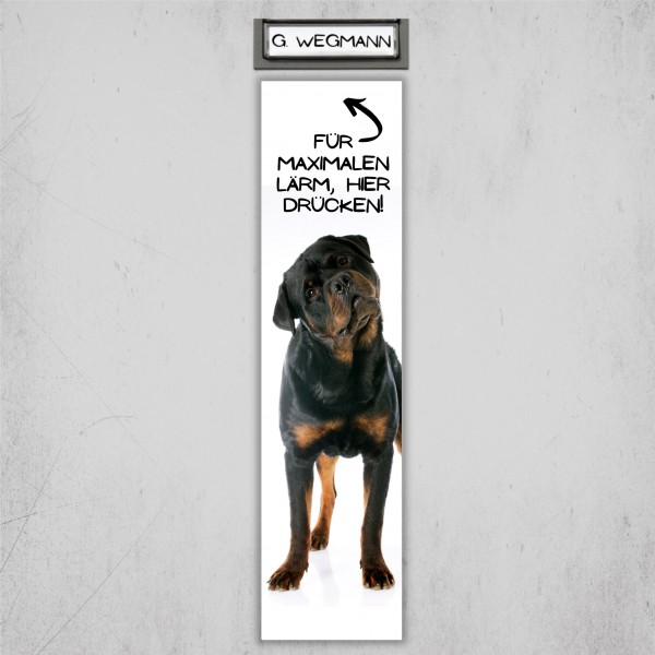 Rottweiler Rottie Rotty Rott Dog Türschild Warnschild Hundeschild Schildr happy Design by Siviwonder