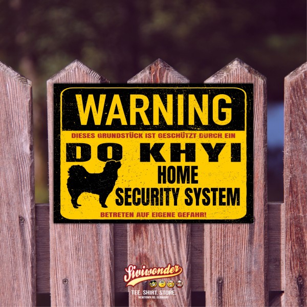 Do Khyi Tibet Dogge Dog Schild Warning Security System Türschild Hundeschild Warnschild