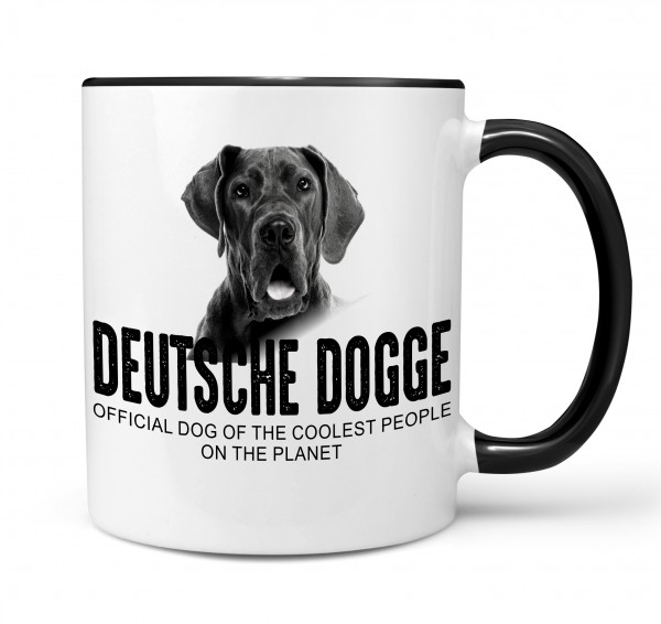 Dogge deutsche Great Dane Grand Danois Dog cool Leute lustig Dog Tasse Kaffeetasse Kaffeebecher happy Design by Siviwonder