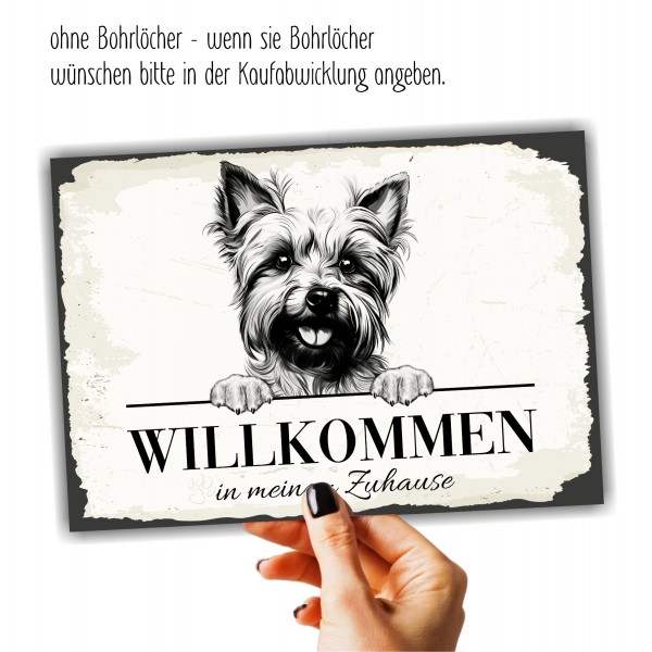 Hundeschild Willkommen Zuhause Yorkshire Terrier Yorkie