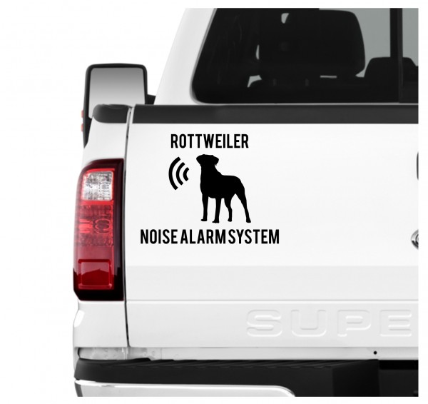 Rottweiler Noise Alarmsystem Auto Aufkleber Hund Folie Wandtattoo Tattoo Sticker Rottie Rotty Rott