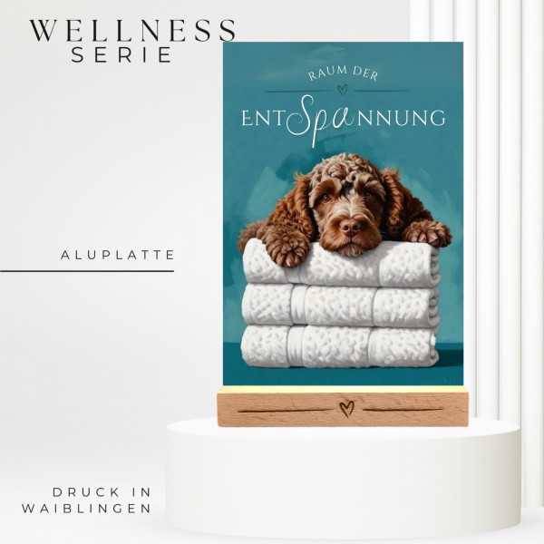 Hundeschild Deko Badezimmer Wellness Lagotto Romagnolo Schild Spruch