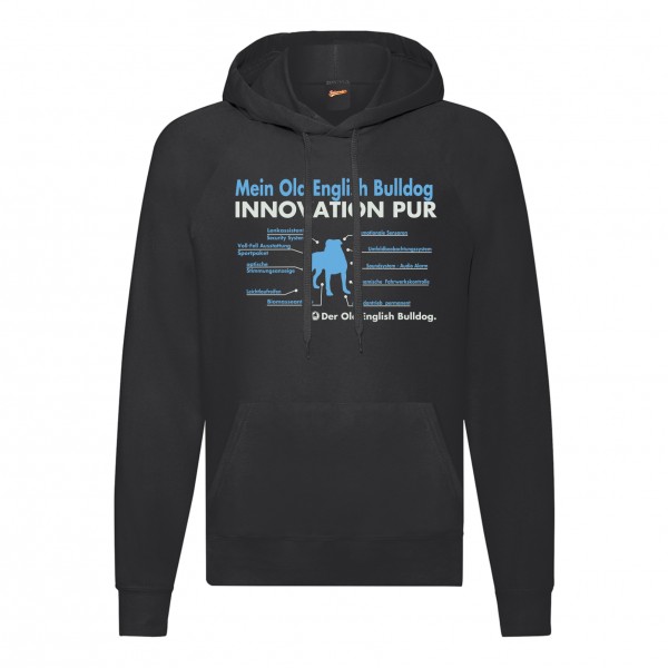 Old English Bulldog Sweatshirt Innovation Hoodie Hundemotiv OEB Olde Bulldogge Schwarz