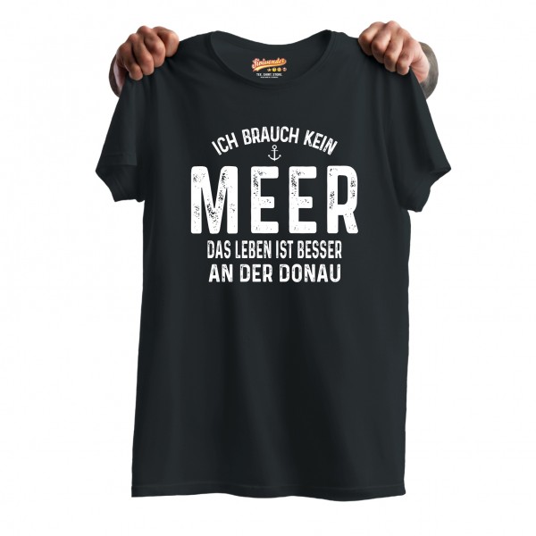 Donau Sportboot Boot Shirt Meer Unisex T-Shirt Motorboot Kapitän Wasser Bootsfahrer Wien