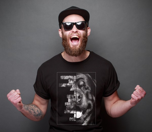 Rottweiler Unisex T-Shirt Face Hundemotiv Rotty Rottie Rott