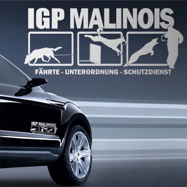 Aufkleber Hundemotiv Rasse IGP IPO Begleithund Prüfung Internationale Prüfungsordnung Gebrauchshudeprüfung Fährte Schutzdi