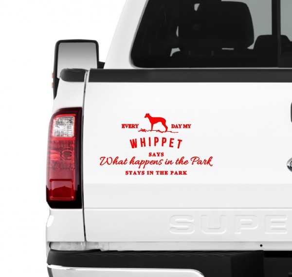 Whippet Vintage Hundeaufkleber Hundemotiv Auto Folie englischer Windhund