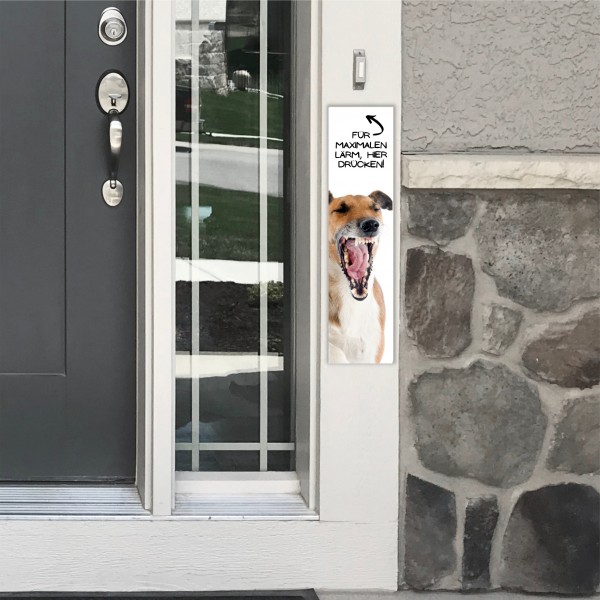 Foxterrier Foxie Fox Terrier Dog Türschild Warnschild Hundeschild Schildr happy Design by Siviwonder