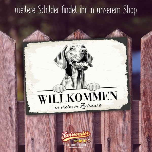 Magyar Vizsla Hundeschild Willkommen Zuhause Magyar Vizsla Schild Achtung Spruch