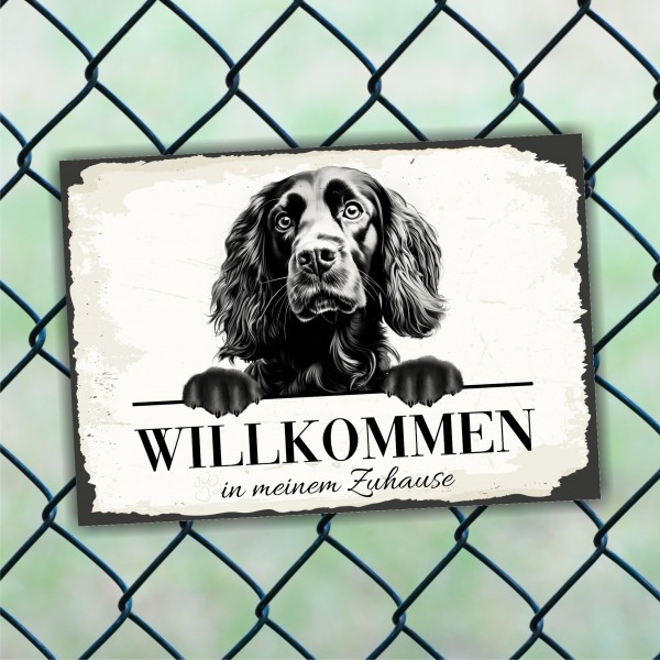 Hundeschild Willkommen Zuhause Boykin Spaniel Schild Achtung