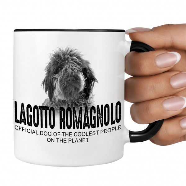 Lagotto Romagnolo Italienischer Trüffelhund Wasserhund Romagna Dog Tasse Kaffeetasse Kaffeebecher happy Design by Siviwonder