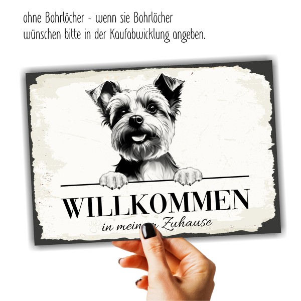 Hundeschild Willkommen Zuhause Yorkshire Terrier Yorkie